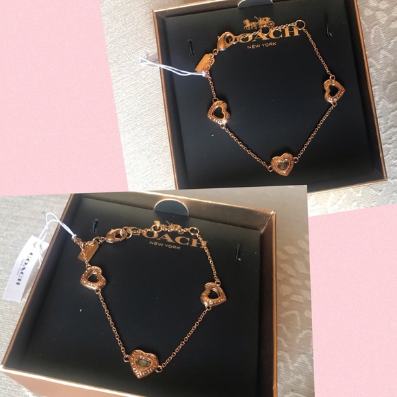 ✨COACH✨LAST 1! Rosegold Heart Bracelet - Picture 4 of 7